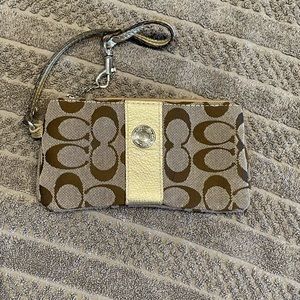 Coach zippered wristlet